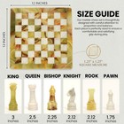 Premium Marble Chess Set Green Onyx   White Stone Handmade Game Set Gift