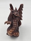 Hand Carved Wooden Dragon Statue Sculpture Figurine Wood Art Home Decor