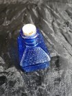 Cobalt Blue Glass Inkwell Small House Ink Bottle