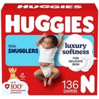Huggies Little Snugglers Fragrance Free Baby Diapers  Size Newborn- 136 Count