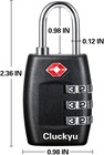 4x Tsa Approved Luggage Lock Travel 3 Digit Combination Suitcase Padlock Reset
