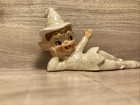 Vintage Lefton Pixie Elves White Pearlescent Porcelain Elf Figurine 4 25 