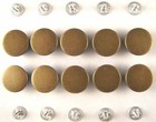 25 Sets No Sew Jean Buttons Antique Brass Buttons With Tack Rivet 17mm 