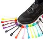 New 100cm Elastic No Tie Shoelaces Round Locking Shoe Laces Fast Shipping