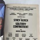 Stacy Keach In Solitary Confinement Playbill Opening Night November 8  1992
