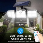 Led Solar Lights 3-head Outdoor Waterproof Motion Sensor Security Lamp