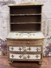 Rare Lg Vintage Italy Gold Florentine Italian Drawer Shelves Jewelry Box Chippy