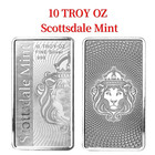 10 Troy Oz Scottsdale  999 Fine Silver Bar Sealed Pack