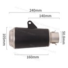 51mm Tips For Suzuki Gsx-s750 Gsr750 Bk750 Slip On Exhaust Muffler Mid Link Pipe