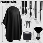 10 In 1 Barber Cape Kit  Hair Cutting Cape Neck Duster Brush Combs  Clips   Clea