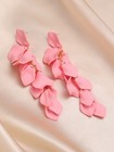 Pink Long Rose Petal Dangle Earrings One Size For Valentine Mother s Day