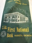 Vtg Canvas Drawstring Money Deposit Bag The First National Bank Marietta Georgia