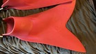 Force Fin L Red  Fishing Diving Fins Scuba Surfing Rare New Condition