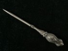    Sterling Floral Engraved Handle Awl  Hole Punch - Nm    