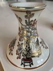 Vintage Toyo Hand Painted In Macau Ceramic Taper Candle Holders Set Of 2