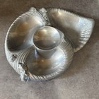 Arthur Court Turtle Chip   Dip Tray Cast Aluminum Serving Platter 1985 Sea Life