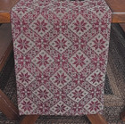 New Primitive Floral Table Square Red Green Tan 52 x52  Christmas Tablecloth