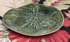 Vintage Hawaiian Potters Guild Brassia Leaf Plate Handmade In Hawaii Rare