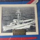Framed U S Navy Co 1949 Uss Epic 618 Commemorative Pennant  Plaque  Photo  Seal 