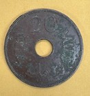 20 Mils 1944 Palestine British Mandate  Km   5a Genuine Original Coin Bronze