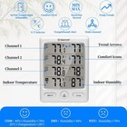 Geevon Wireless Indoor Outdoor Thermometer  3 Sensors  Hygrometer  200ft Range