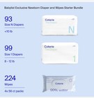 Coterie The Diaper Size Newborn  size 1 Diapers   Wipes Starter Bundle