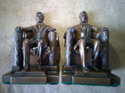 Antique vintage Solid Pair Of Bronze Abraham Lincoln Very Nice J b  Bookends