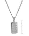 Dad Dog Tag Necklace With Genuine Diamond Black Enamel And Stainless Steel 24in