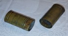 Rare Antique Cylindrical Brass Traveling Pocket Inkwell Empty Missing Insides 
