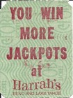 Harrah s Reno   Lake Tahoe - 50 Points Ticket  You Win More  Rev--v  P Serial 