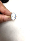 Vtg Gold Tone Blue White Adjustable Size Cameo Ring
