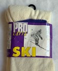 New Vintage Pro Am Ski Socks Size 9-11 White   Blue Made In Usa Knee Length Snow