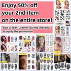 Set Of 5 - Waterproof Temporary Tattoo Stickers Tiger Dragon Lion Arm   Body Art