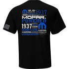 New Mopar Power 1937 Usa Flag Black Cotton Short Sleeve Mens Tee Shirt E1667