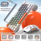 Ziyoulang T60 Wired Gaming Keyboard   Mouse Combo coiled Usb C Cable