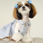 Puppy Bows Pairs Tiny 1  Fuzzy Feather Fur Marabou Ball Puffs  Pet Dog Hair Bow