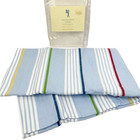Pottery Barn Kids Oscar Striped Pillow Sham Standard Size Rainbow Blue White New