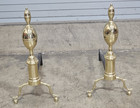 Virginia Metalcrafters Williamsburg Brass Fireplace Andirons Cw 100 W Logholders