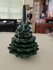 Vintage Stacking Ceramic Christmas Tree Lighter And Ashtray Set Read Description