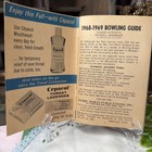 1968     1969 Bowling Guide Booklet Cepacol Mouthwash Advertising 1001 Facts