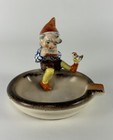 Vintage Rare 1950   s Goebel R F 95 Ashtray With Gnome Playing Pan Flute   Bird