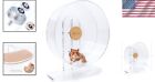Quiet 12-inch Acrylic Hamster Wheel With Wide Base For Small Pets Comfort