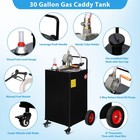 30 Gallon Portable Fuel Caddy With Manual Pump Heavy Duty Transfer Tank