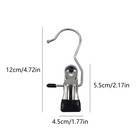 10 Pcs Stainless Steel Clothes Hanger Clips For Pants Socks Garment Storage