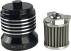 Pc Racing Flo Spin-on Stainless Steel Oil Filter Black Polished Fins Pcs4bc