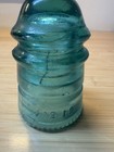 Hemingray No  12 Aqua Blue Glass Electrical Insulator - Made In Usa