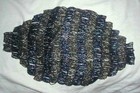 Large Antique 1920 s French Beaded Applique Paris Label Dbl Sided Iridescent 12 