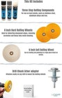 6 Inch Buffing Wheel Kit For Bench Grinder And Drill With 3 Step Hard Metal Poli