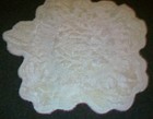 Vintage White Anthropologie 100  Cotton Castile Rose Flower Bath Mat Rug India