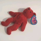 Avon Full O  Beans Cody The Bear Red Teddy Amethyst February Vintage 1999 Tags